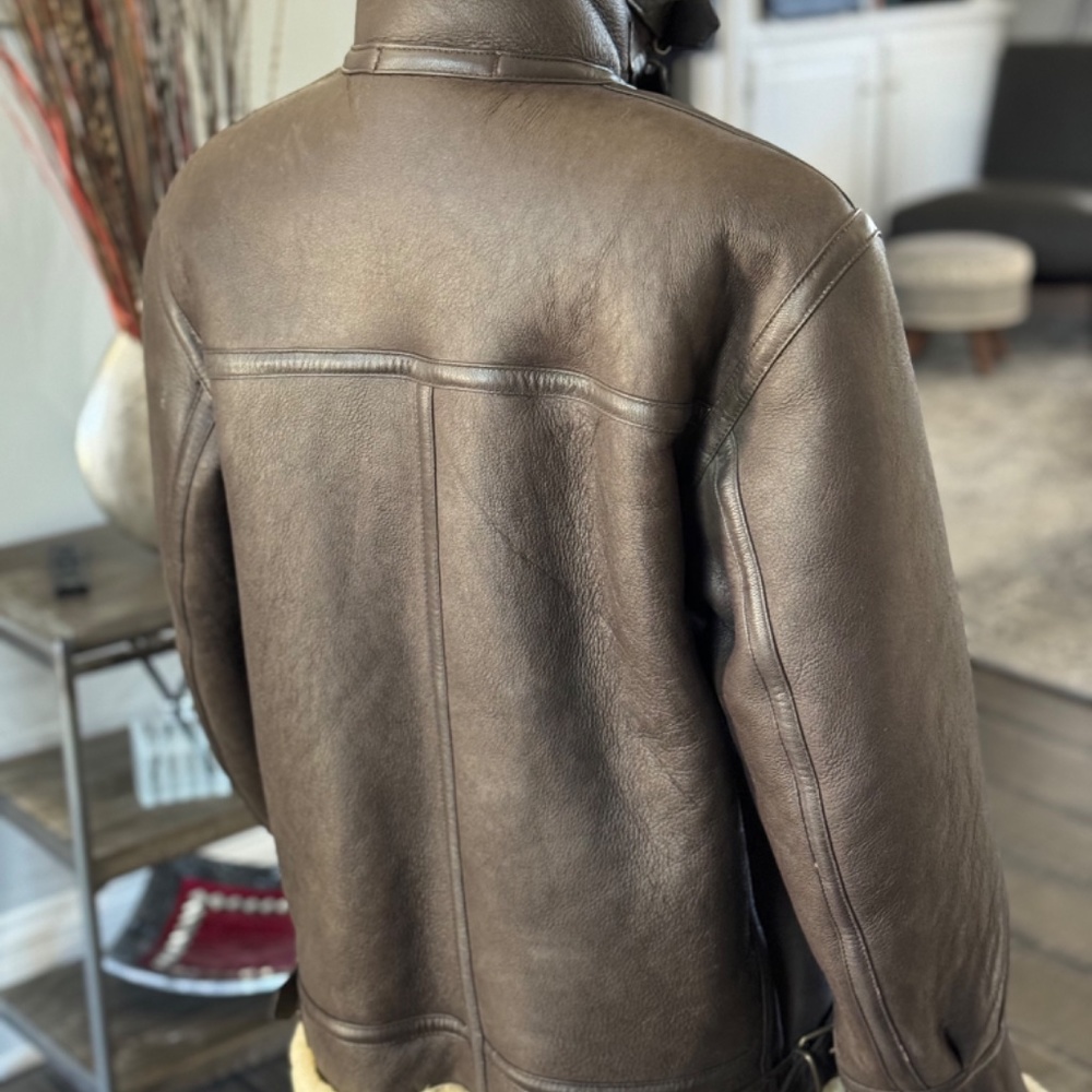 New Sheepskin Shearling B-3 Aviator/Bomber Jacket/Coat - Picture 9 of 16